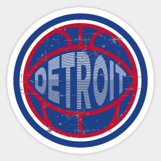 Detroit Basketball 2 Sticker